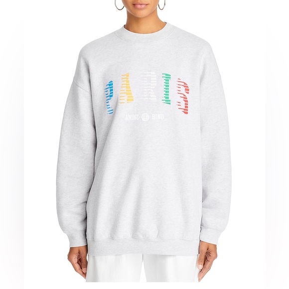 💕Anine Bing Paris Tyler Sweatshirt Gray💕 - Picture 9 of 16